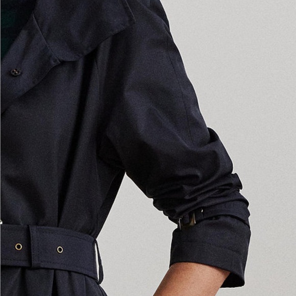 Lauren Ralph Lauren
Women's Stand-Collar Maxi Trench Coat Dark Navy - Picture 6 of 14